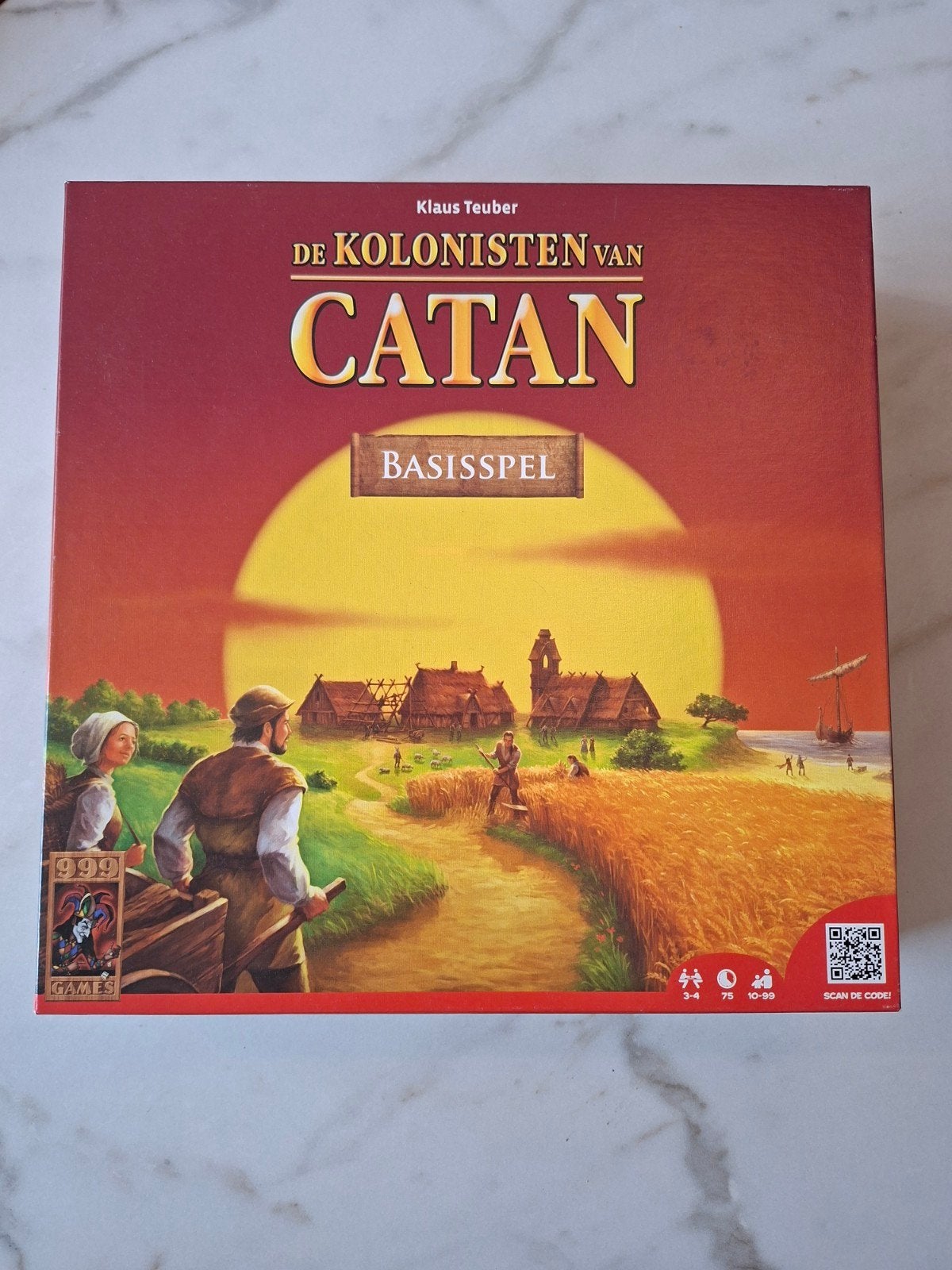 Catan basisspel - Zeer goede staat, Drie of vier spelers, Ophalen, Zo goed als nieuw, 999 Games