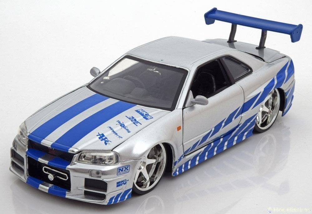 Brian’s Nissan Skyline GT-R 34 Fast & Furious Zilver Jada To, Tschuiten@hotmail.com, Duitsland, Auto, Jada Toys
