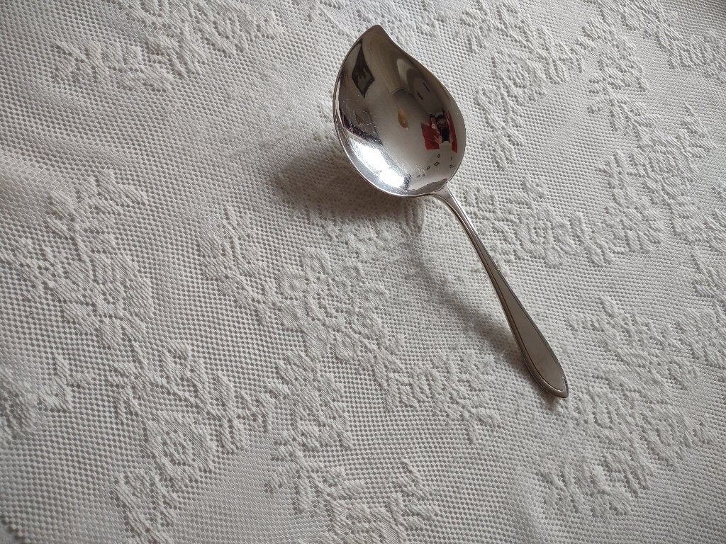 keltum p2 posthoorntje verzilverde vla/puddinglepel, Ophalen of Verzenden