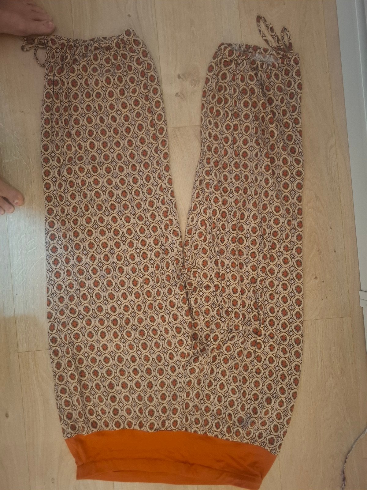 Paprika broek maat 3 met patroon, Kleding | Dames, Maat 46/48 (XL) of groter, Oranje, Ophalen of Verzenden, Zo goed als nieuw