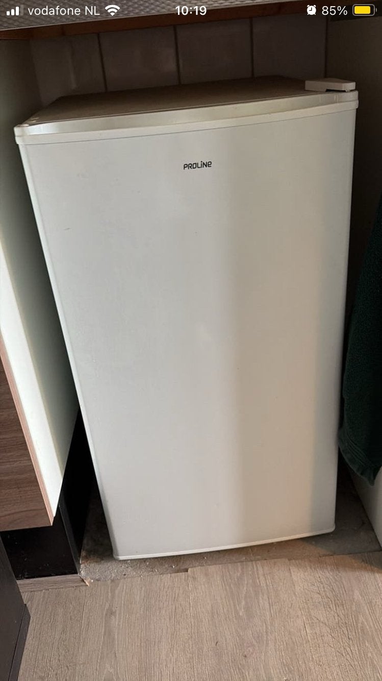 Proline TTR901WH/W Koelkast met vriesvak, Ophalen, Gebruikt, 45 tot 60 cm, Met vriesvak