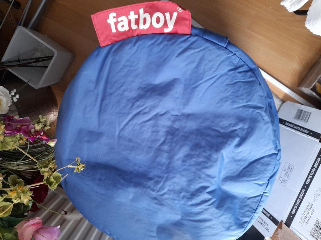 Kobalt blauwe Poef - Fatboy, Ophalen of Verzenden, Zo goed als nieuw, Blauw, Zitzak