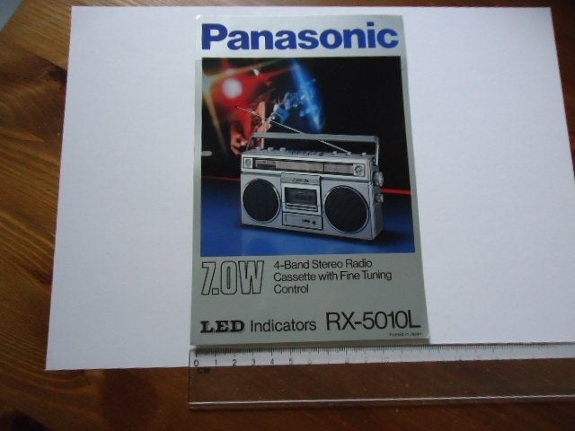 sticker oud PANASONIC Radio Cassette =GROOT retro pop vintag, Verzenden, Zo goed als nieuw, Bedrijf of Vereniging