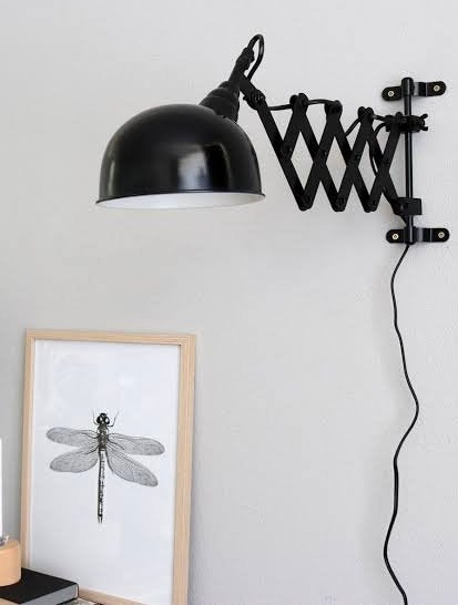 Industiele wandlamp schaarlamp harmonica lamp Steinhauer, Metaal, Met schakelaar, Nieuw, E27 (groot)