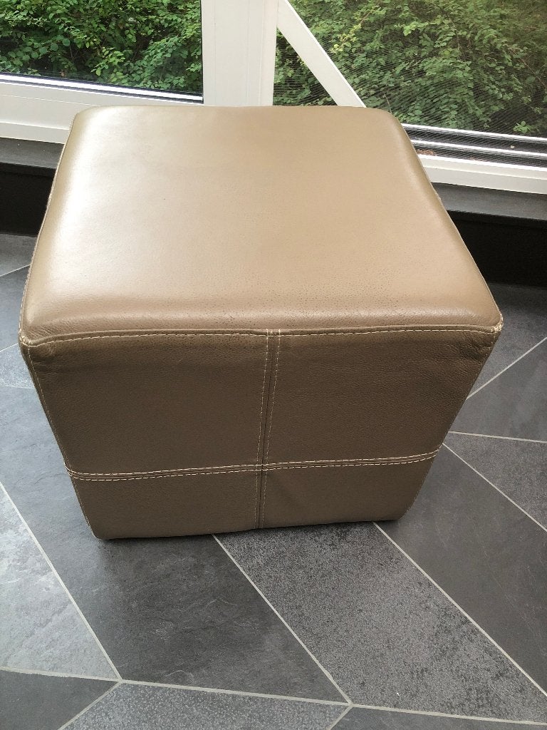 Hocker taupe kleur, Ophalen, Overige materialen, Minder dan 50 cm, Gebruikt