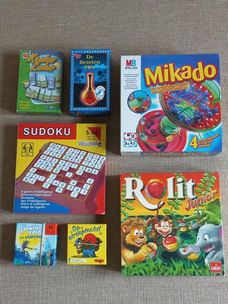 Zeven spellen voor kinderen, Ophalen of Verzenden, Gebruikt