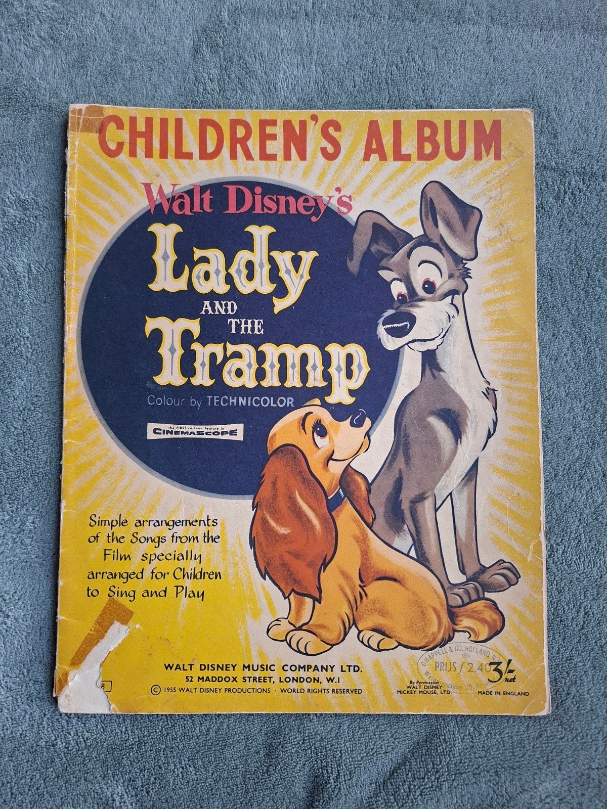 Vintage bladmuziek: Lady en de Vagebond Kinder Album, Ophalen of Verzenden