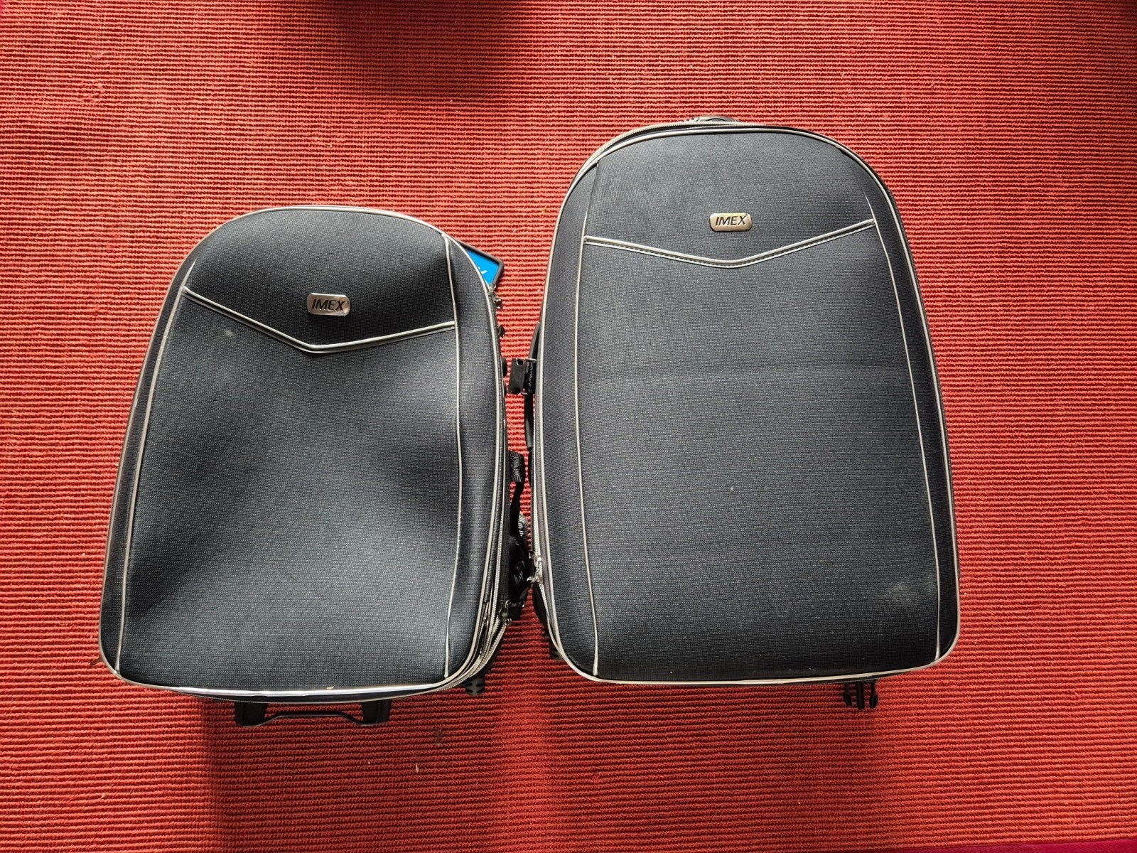 IMEX Reiskofferset - 2 stuks, zwart met wieltjes, Ophalen of Verzenden