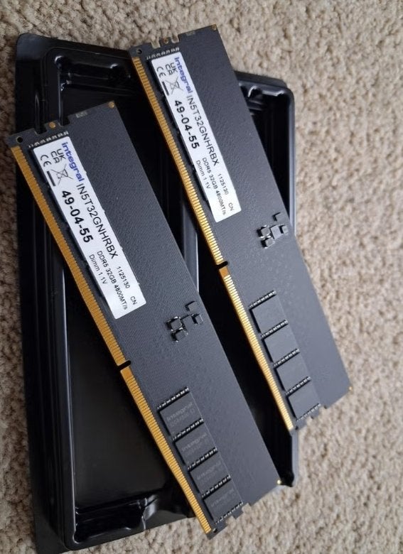Integral ddr5 64gb Ram geheugen IN5T32GNHRBXK2, Ophalen of Verzenden, Zo goed als nieuw, Desktop, DDR5