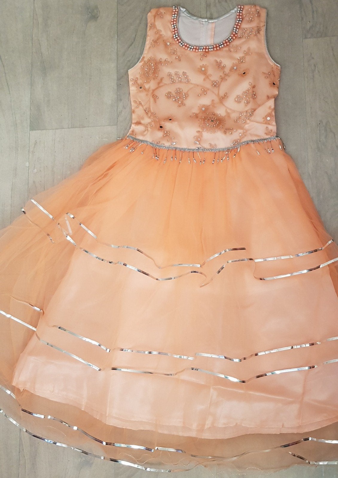 Nieuwe Indiase feestjurk oranje voor kind/tiener, Kinderen en Baby's, Verzenden, Nieuw, Meisje