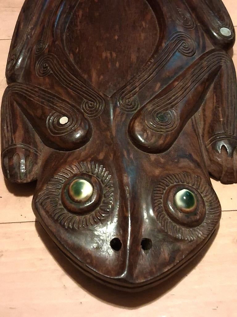 Maori Kumete: Zeldzame 'Kikker-bewaker' 1890–1912, Antiek en Kunst, Ophalen of Verzenden