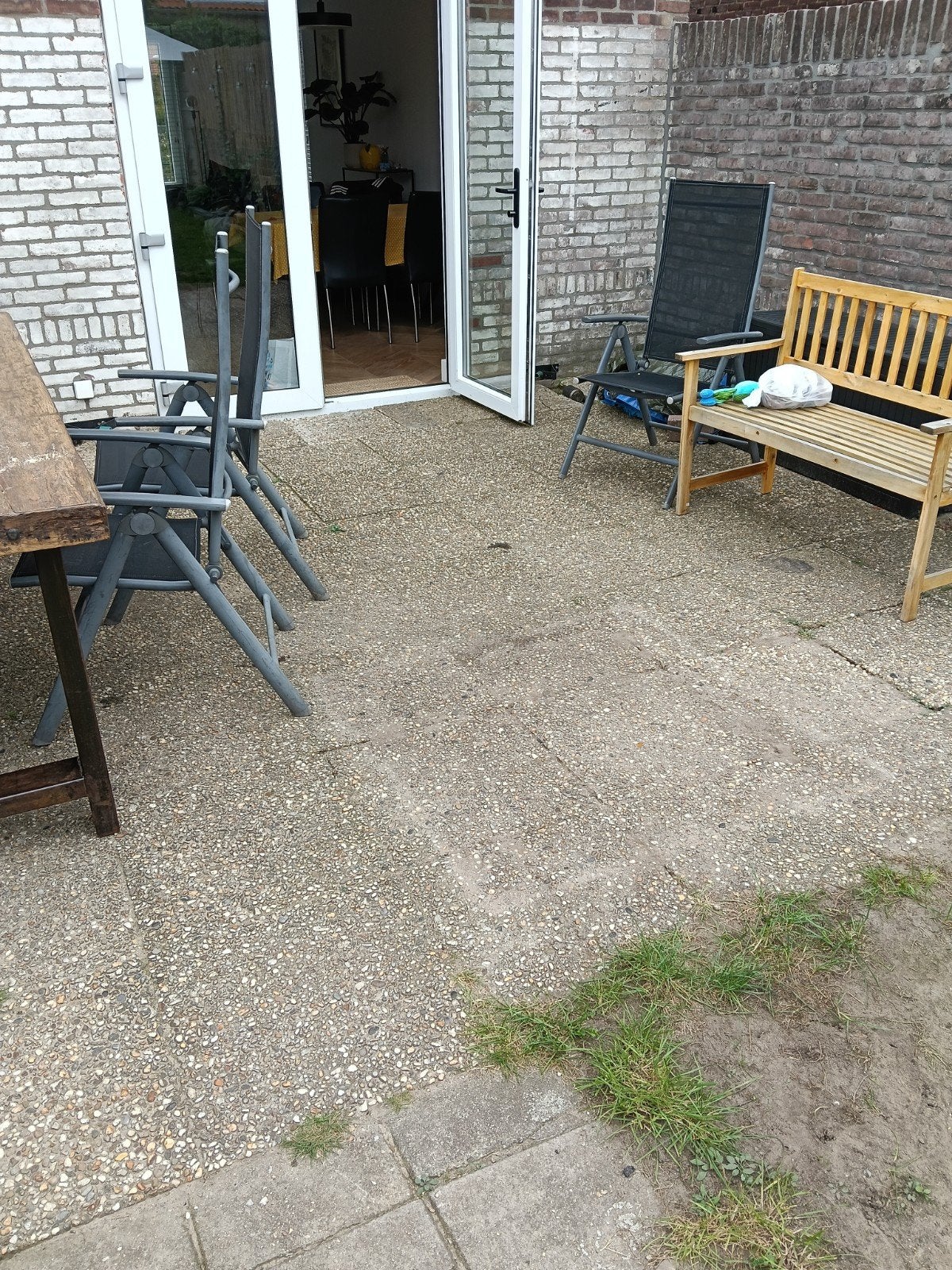 Grindtegels 20m2, Ophalen, Gebruikt, Beton, Terrastegels