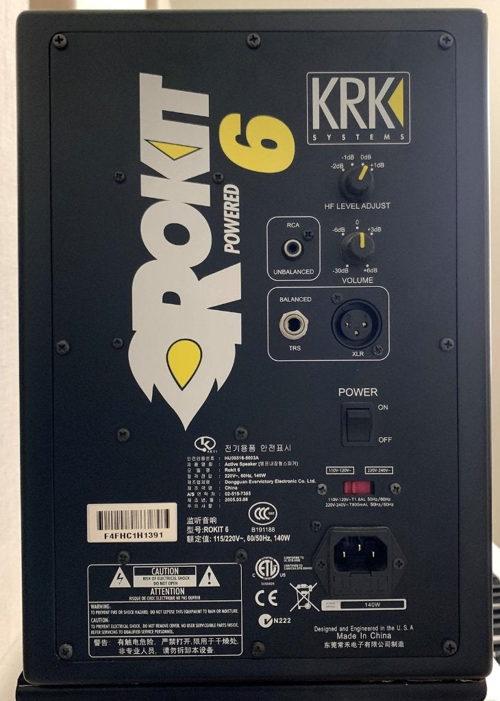 Set KRK Rokit RP6 studio edition monitors 5 speakers 7 8  6, Stereo speakers, 120 tot 150 watt, Inclusief kabels, Ophalen of Verzenden