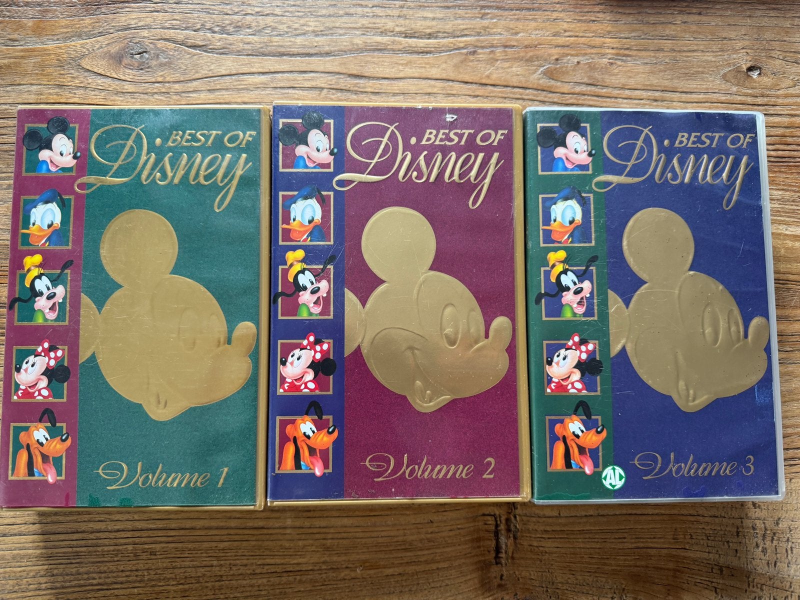 Best of Disney volume 1 t/m 3, Gebruikt, Tekenfilm, Alle leeftijden, VHS