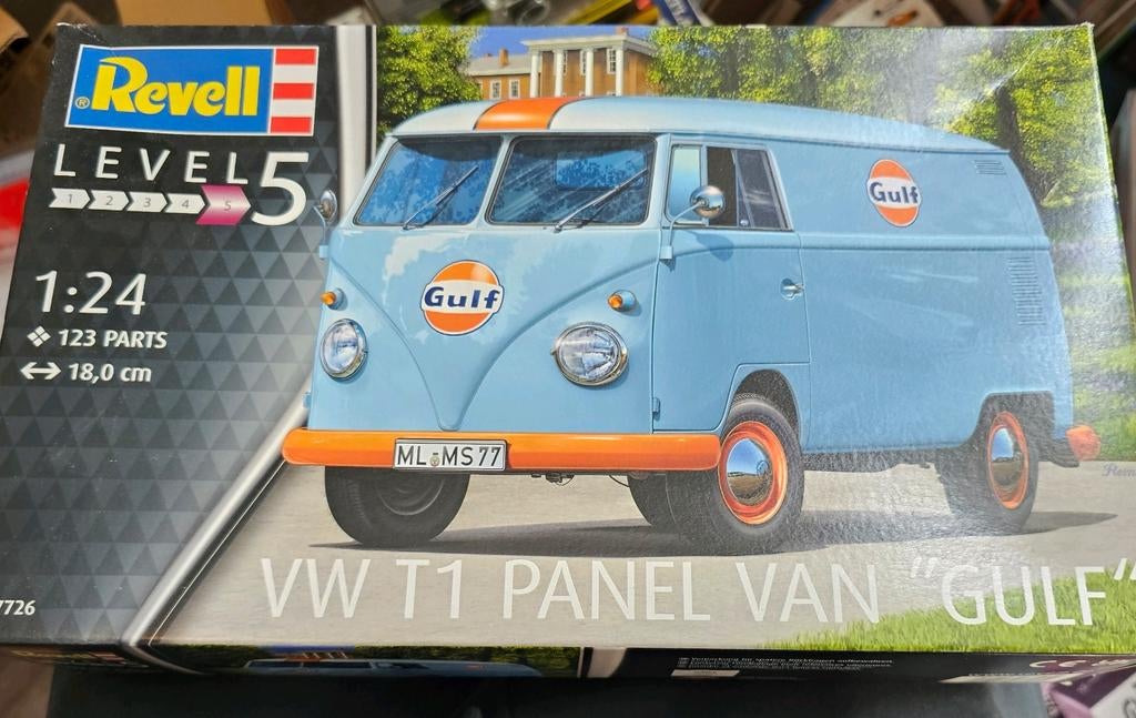 Revell VW T1 Panel Van "Gulf" Modelbouwkit 1:24, Auto, Henschelstraße 20-30, 32257 Bünde, Duitsland, Nieuw, Ophalen of Verzenden