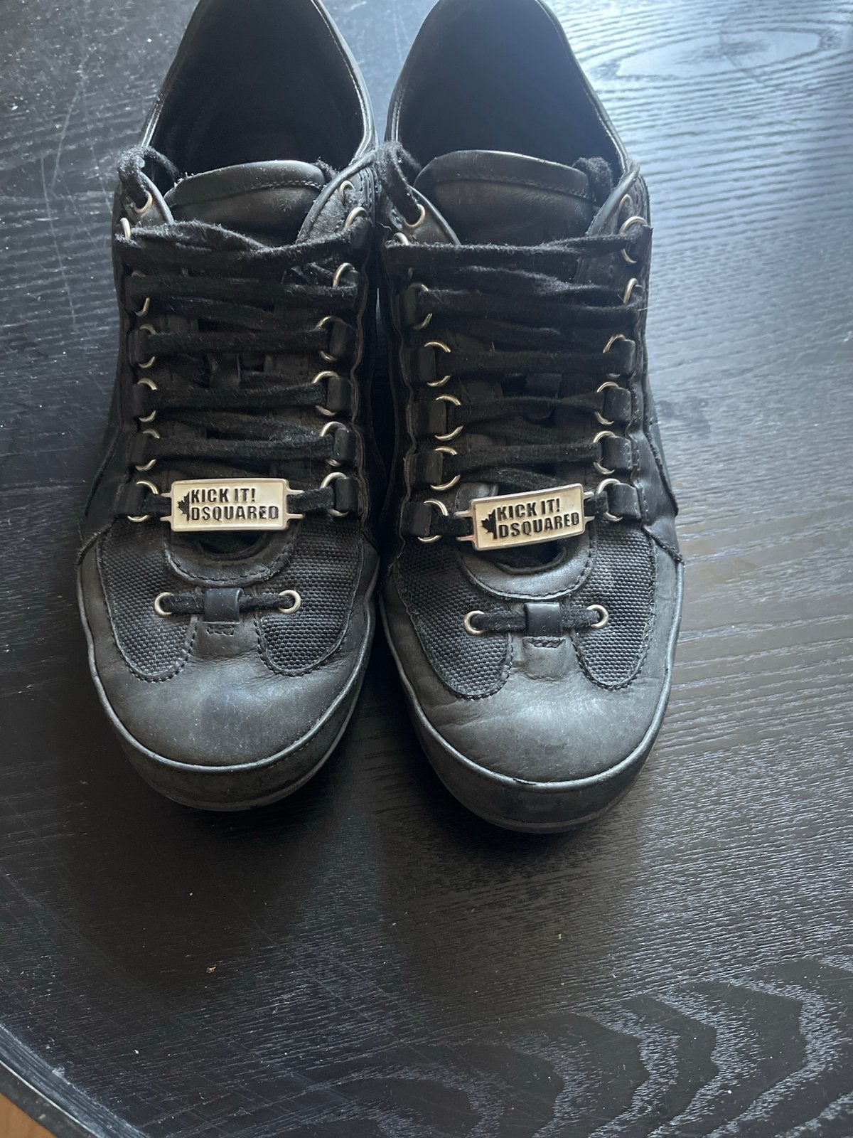 Dsquared2 'Kick It!' Sneakers - Zwart, Kleding | Heren, Ophalen of Verzenden, Gedragen, Zwart, Sneakers of Gympen