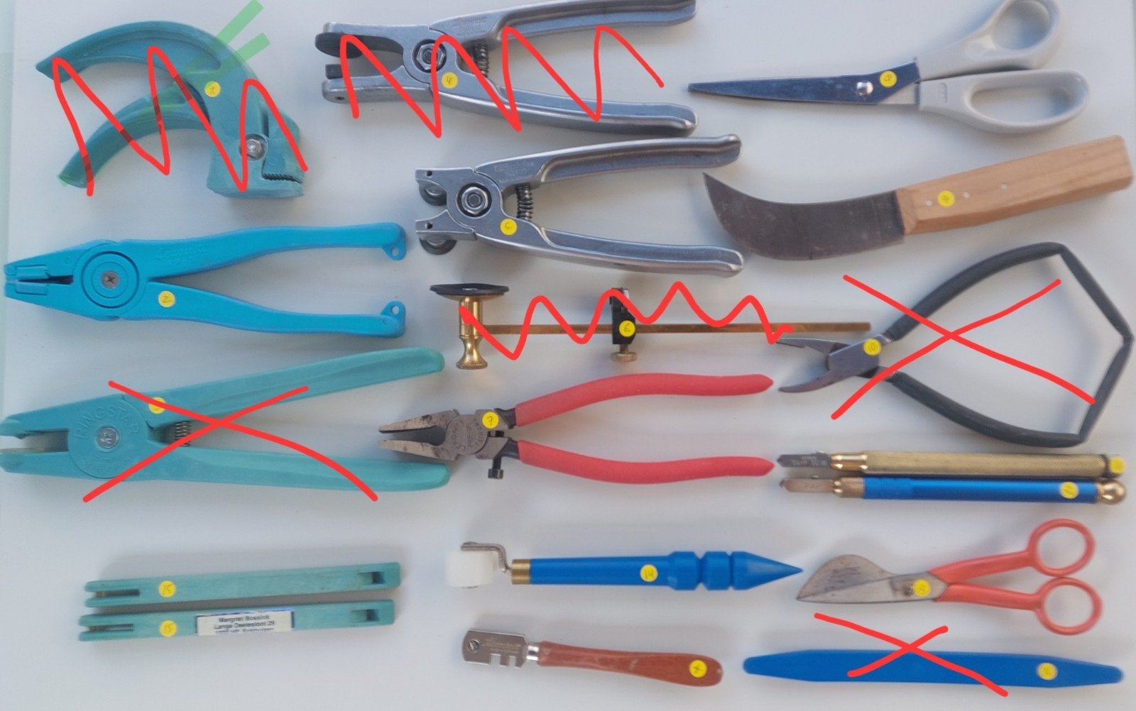 Diverse glas in lood en Tiffany gereedschap, Ophalen of Verzenden, Zo goed als nieuw, Gereedschap of Toebehoren, Overige merken
