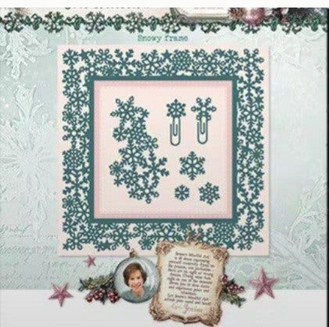 Nieuw  snijmal frame vierkant sneeuwvlok, Ophalen of Verzenden, Nieuw, Overige thema's, Pons of Mal