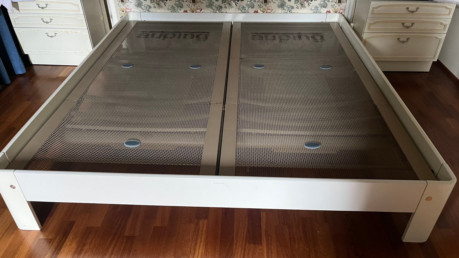Verstelbaar Auping bed 180 x 200, Ophalen, Verstelbaar, Wit, Tweepersoons