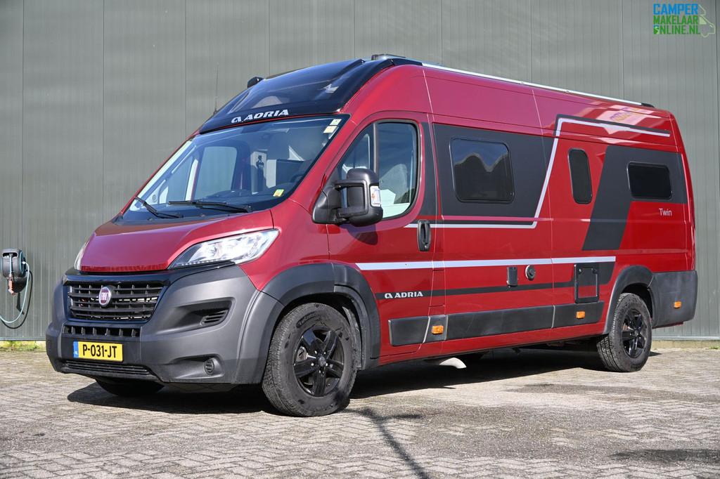 Adria Twin 640 SL 2018 Enkele bedden|Zonnepan.|Luifel|180 PK, Caravans en Kamperen, Verwarmde buitenspiegels, Buscamper of Camperbus