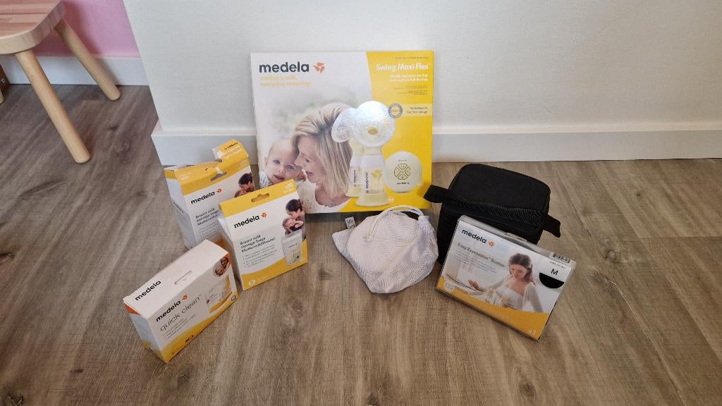 Medela Swing maxi flex met meerdere accessoires, Ophalen of Verzenden, Zo goed als nieuw, Borstkolf