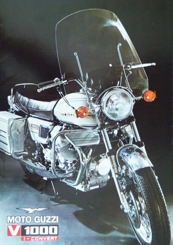 Folder MOTO GUZZI V1000 I- Convert 1975, Motoren, Handleidingen en Instructieboekjes, Moto Guzzi, Ophalen of Verzenden
