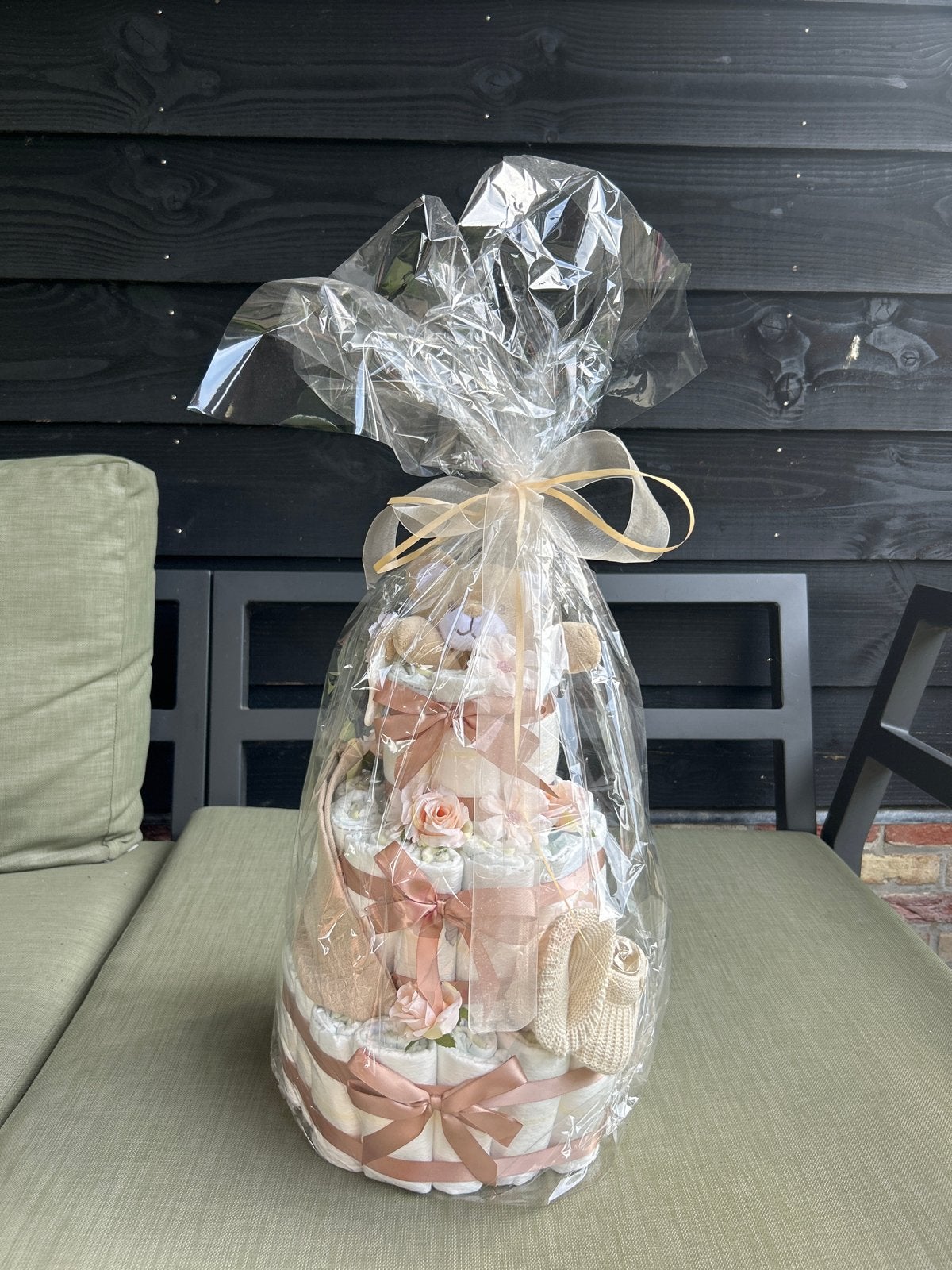 Luxe Pampers luiertaart - beige - Kraamcadeau, Ophalen, Nieuw, Kraamcadeau