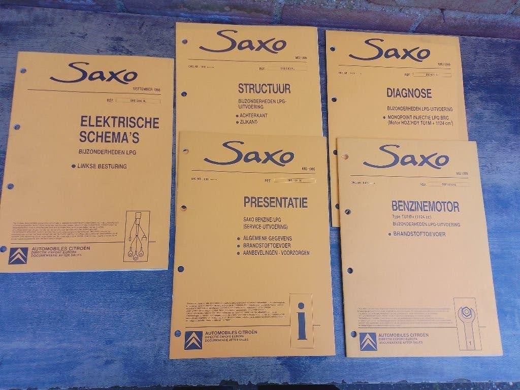 Citroen Saxo set dealer werkplaatsboeken LPG uitvoering, Verzenden, Zo goed als nieuw, Citroën