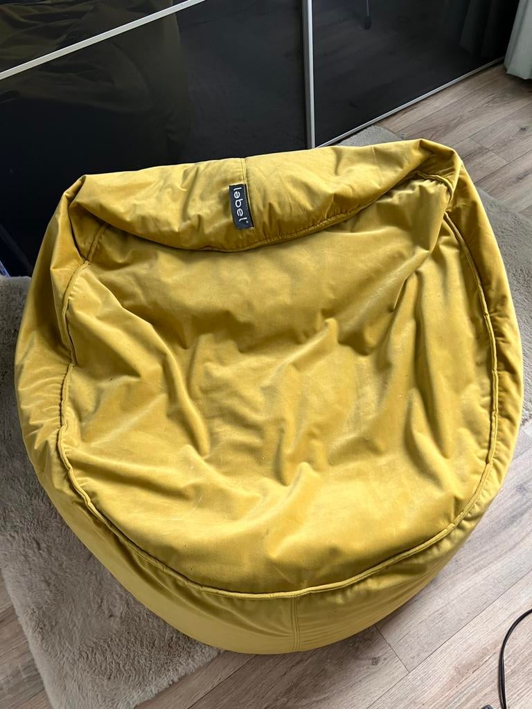 Zitzak merk Label, Ophalen, Gebruikt, Geel