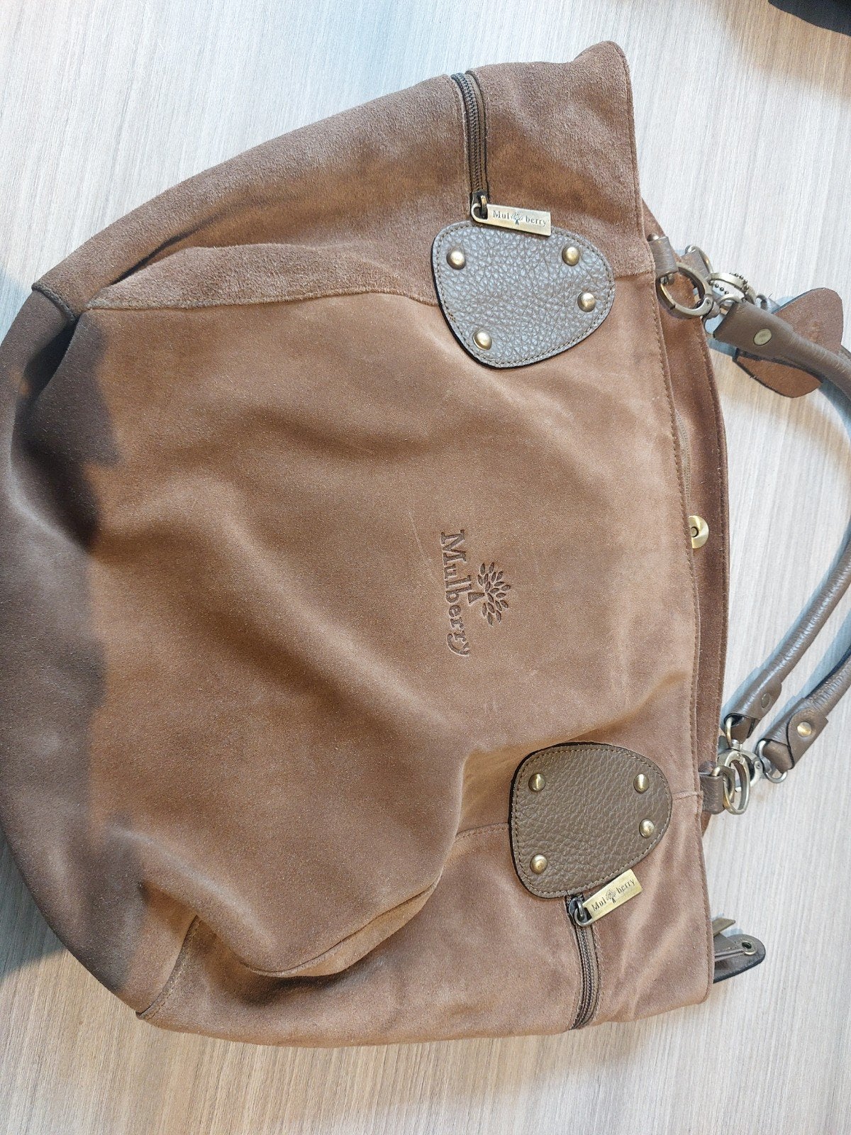 Mulberry suède handtas bruin, Sieraden, Tassen en Uiterlijk, Tassen | Damestassen, Gebruikt, Handtas, Bruin, Ophalen of Verzenden