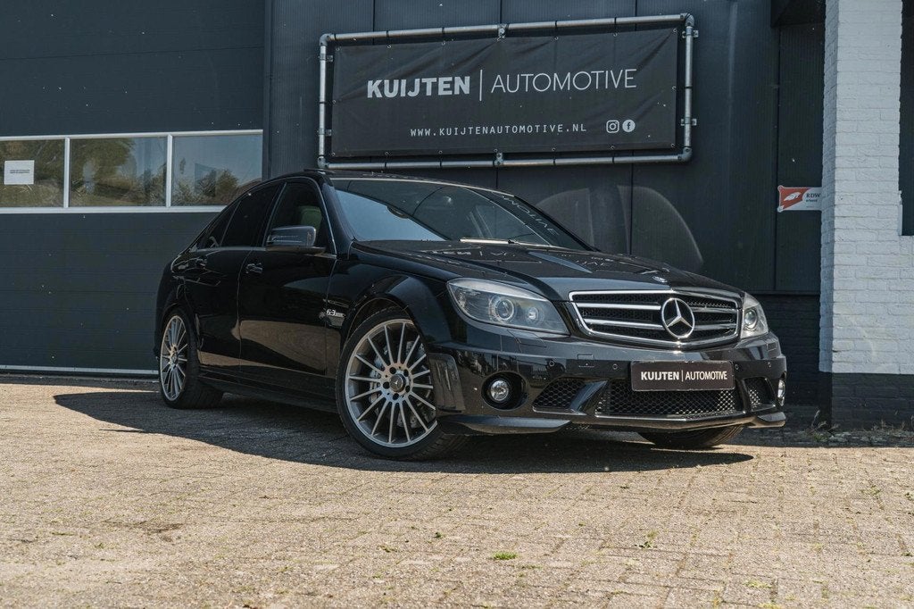 Mercedes-Benz C-klasse AMG 63 / 107.000 km / TOPSTAAT !, Achterwielaandrijving, 8 cilinders, Zwart, Leder