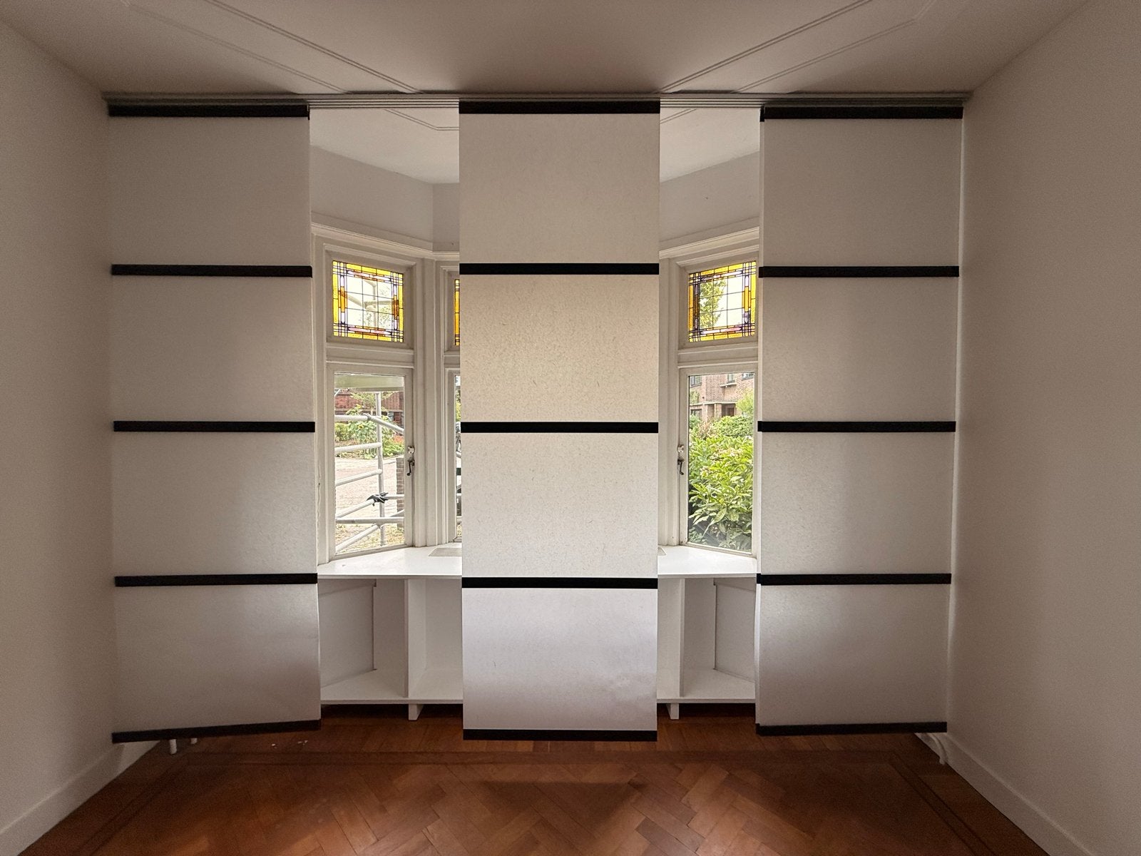 5 Panelen gordijnen met rail - 2.95m x 0.90m, Huis en Inrichting, Stoffering | Gordijnen en Lamellen, Ophalen, Gebruikt, Gordijn