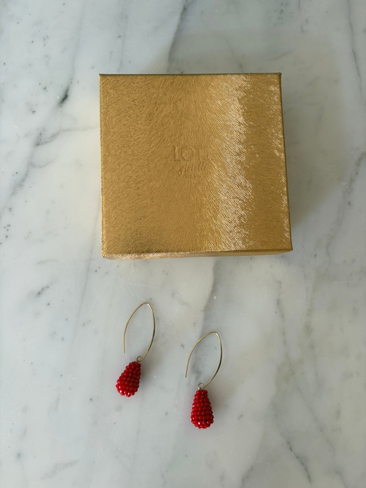 Gioielli Rode oorbellen Amy Maxi glassberry cone S, Sieraden, Tassen en Uiterlijk, Hangers, Verzenden, Nieuw, Rood