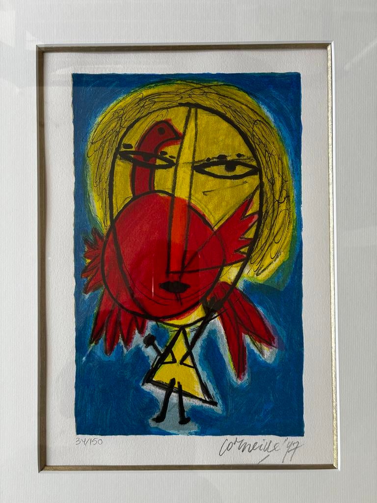 Corneille '97 ‘FEMME ET OISEAU’ Gelimiteerde oplage 34/150, Ophalen