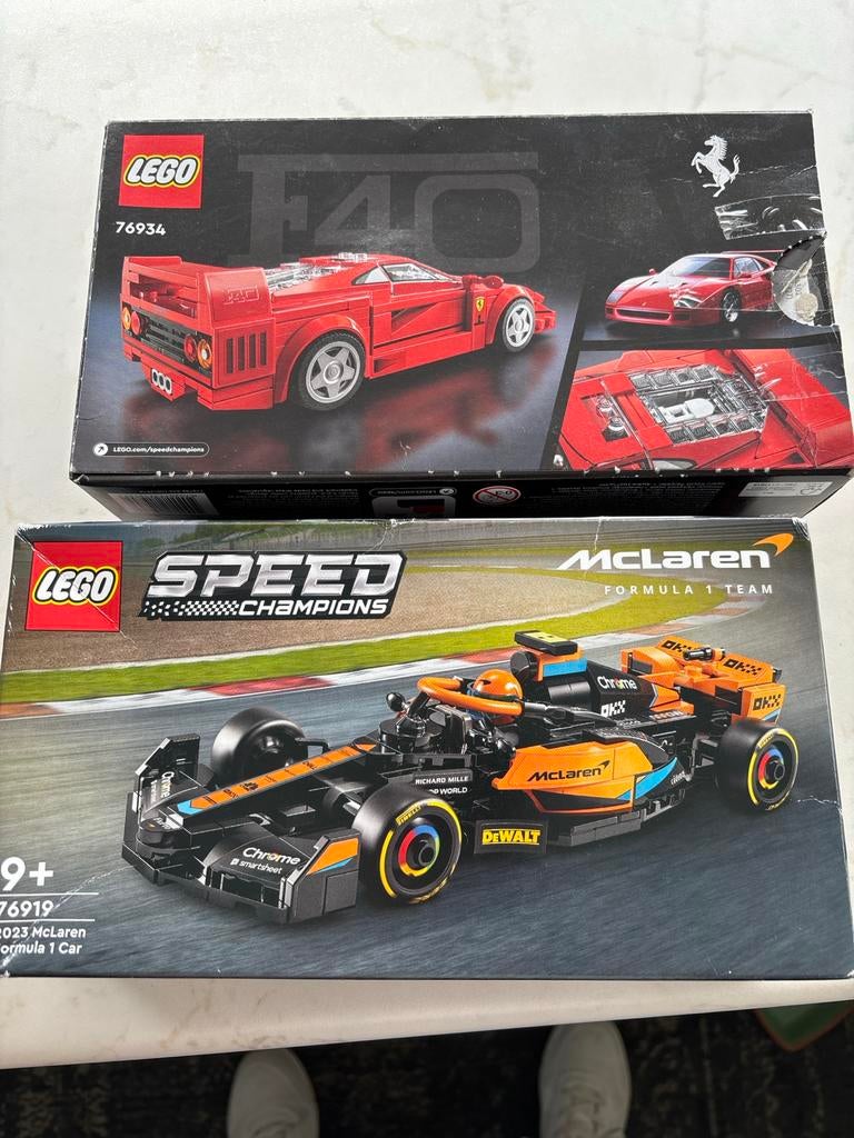 LEGO Speed Champions: McLaren Formule 1 en Ferrari F40, Ophalen, Zo goed als nieuw, Auto, Overige merken