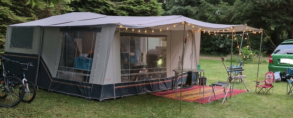 Gerjak Tago River vouwwagen met imperiaal + 2 fietsendragers, Caravans en Kamperen, Vouwwagens, Meerkleurig, Aanwezig, Tot en met 6