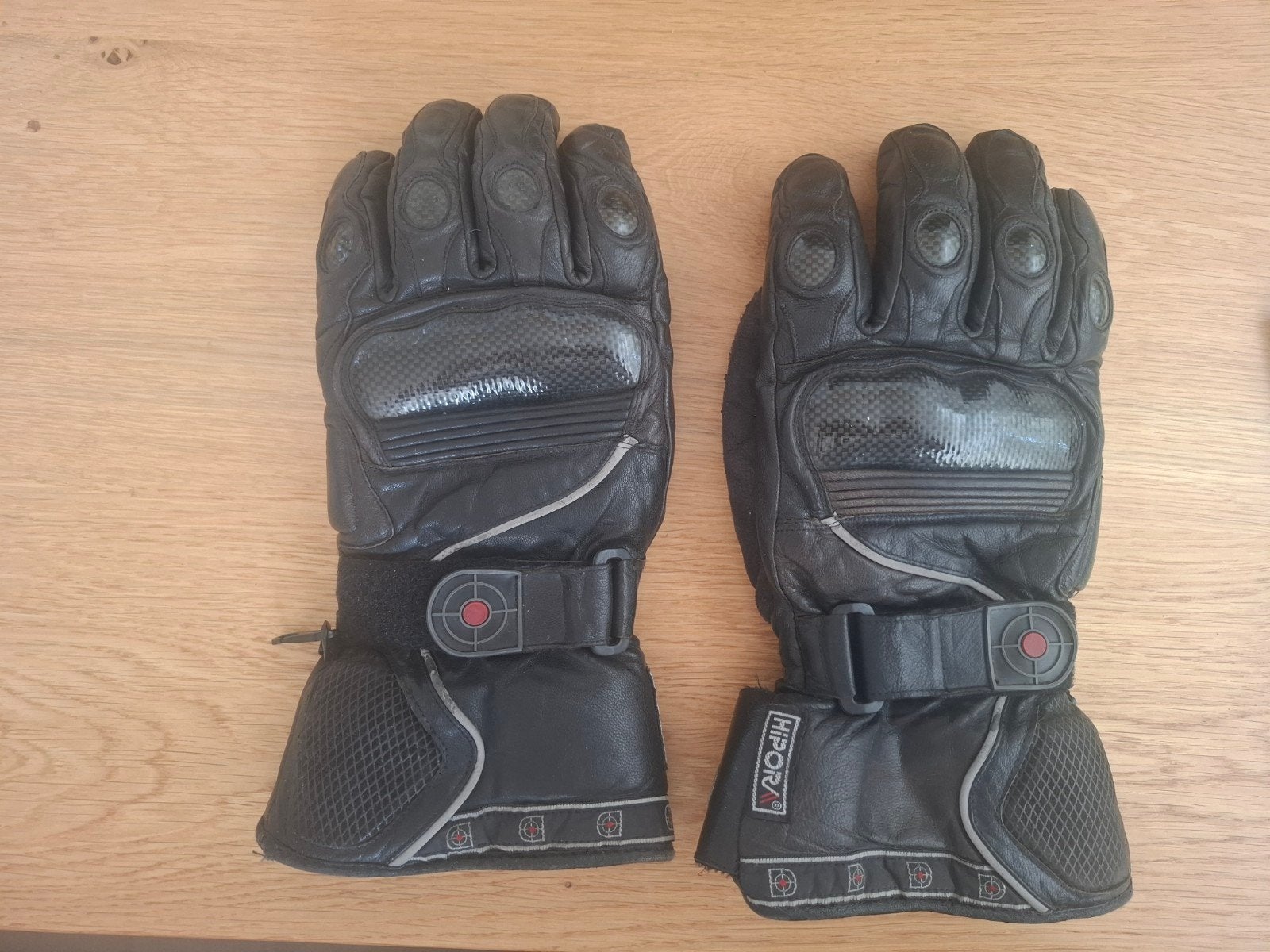 Motorhandschoenen van Grid met Hipora en carbon bescherming, Ophalen of Verzenden, Tweedehands, Heren, Handschoenen