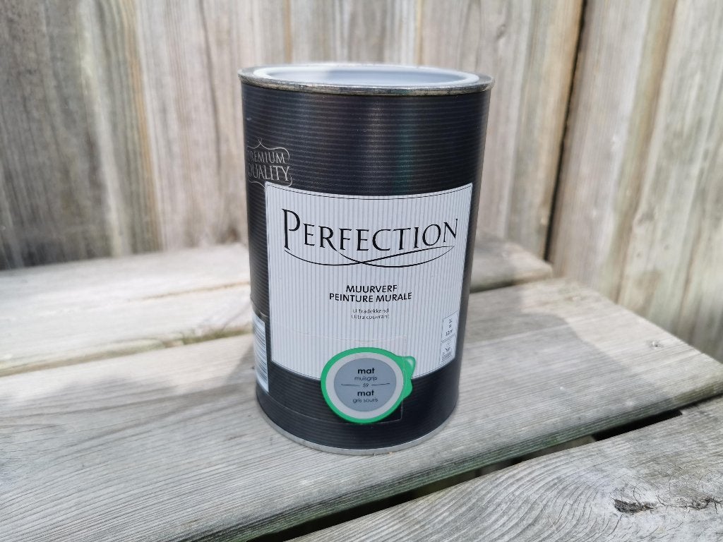 Perfection muurverf muisgrijs mat, Nieuw, Ophalen of Verzenden, Verf, Grijs