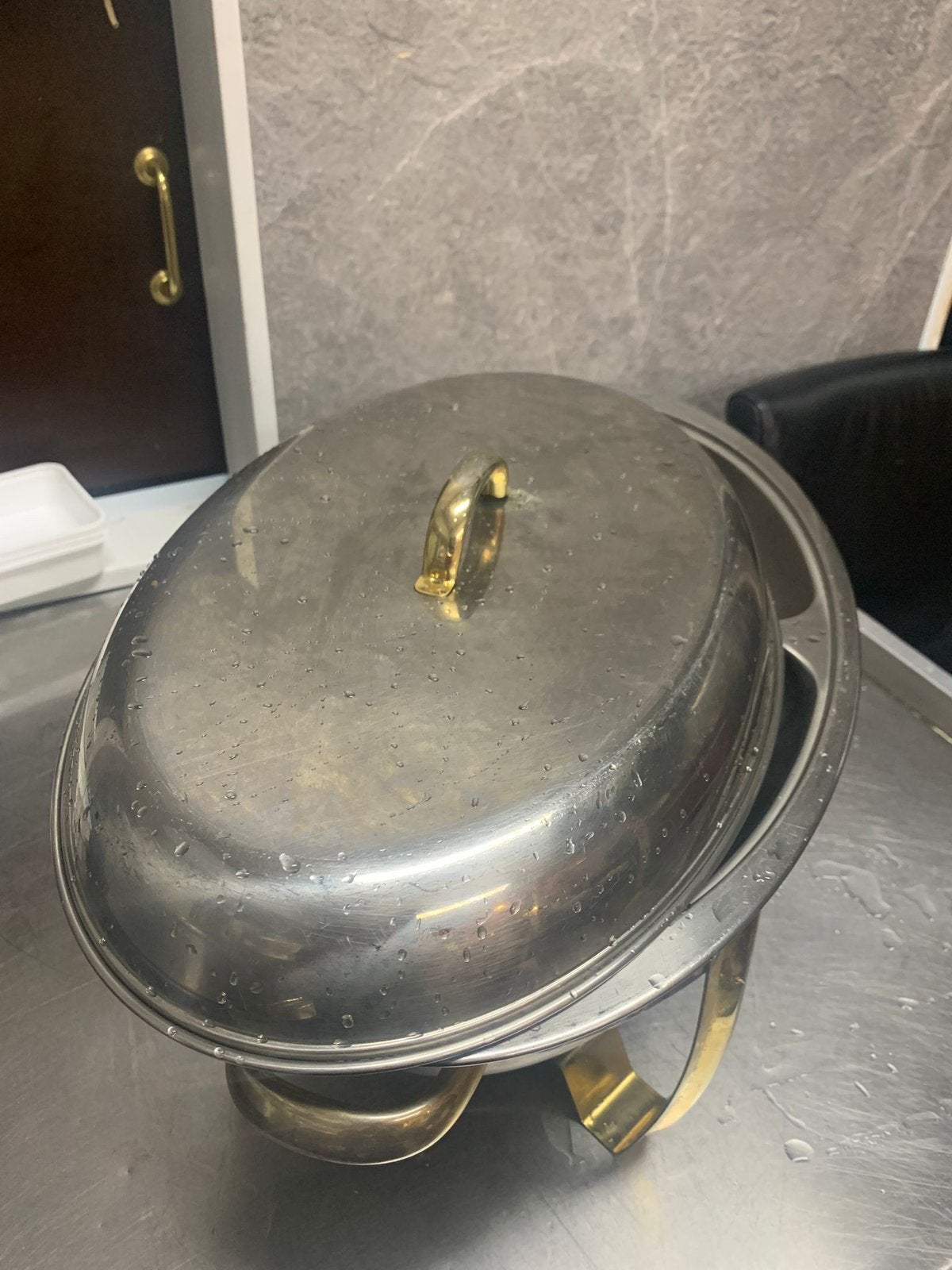 Buffetbakken warm houder, Ophalen, Gebruikt, Rvs, Pannenset