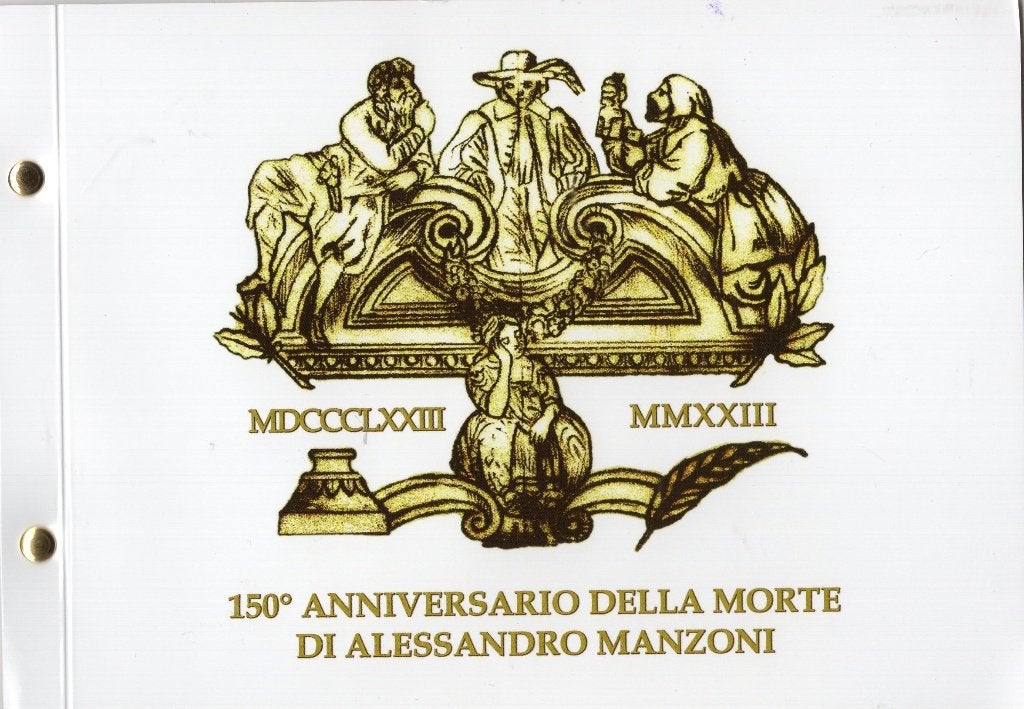 Numisbrief 2 Euro Vaticaan 2023 + Postzegel - Manzoni, Verzenden, Vaticaanstad, 2 euro, Losse munt