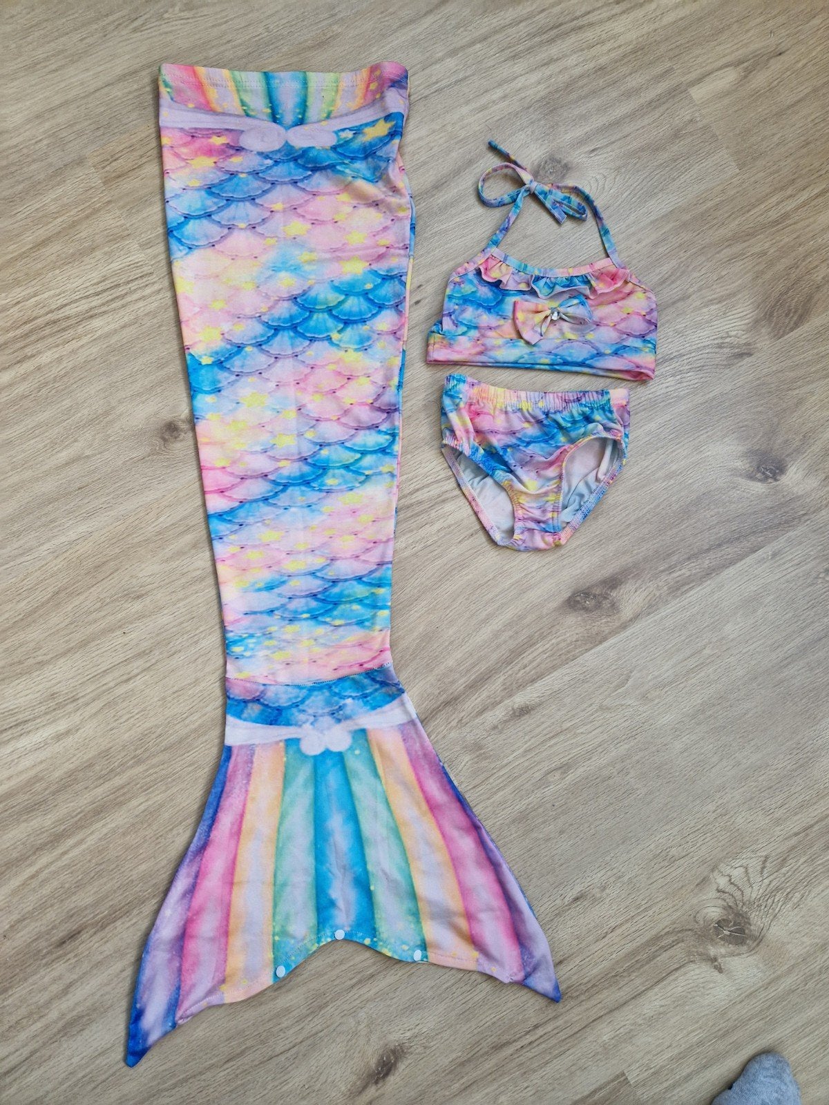 zeemeermin bikini en staart/vin regenboog, Ophalen of Verzenden, Meisje, Bikiniset
