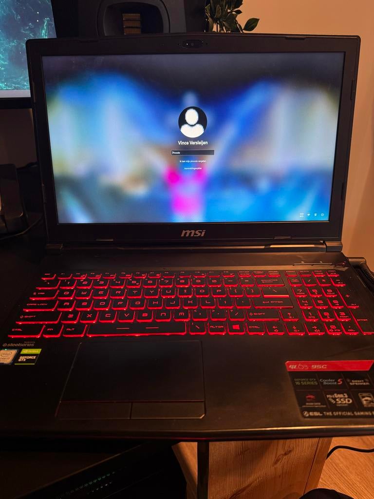 MSI GL63 9SC-094NL Laptop - i7-9750H, GTX 1650, Gebruikt, Met videokaart, 2 tot 3 Ghz, 8 GB