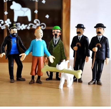 Kuifje figuren set klassiek 6 stuks (4-9cm), Ophalen of Verzenden, Nieuw