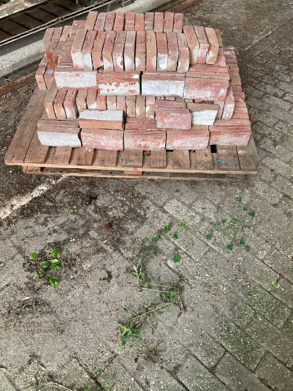 Gebruikte metselstenen op pallet, Doe-het-zelf en Verbouw, Ophalen, Gebruikt, Bakstenen
