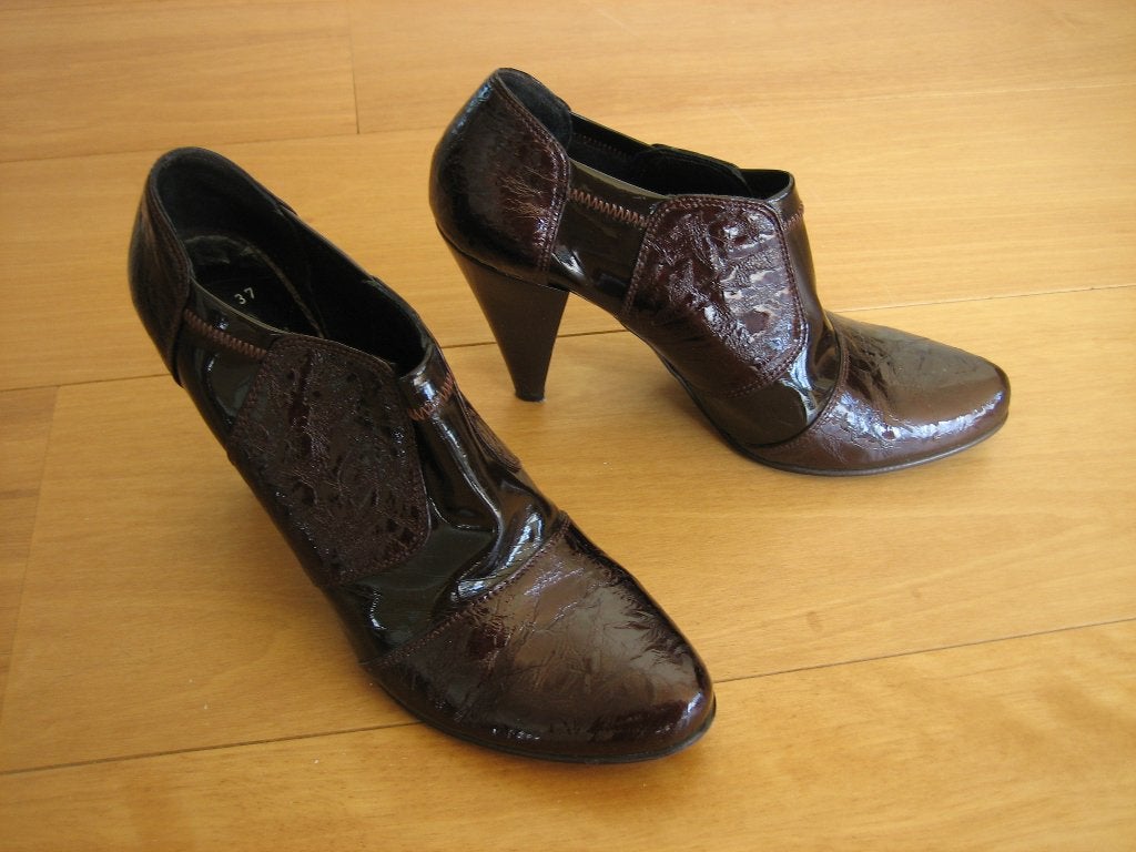Exclusieve Italiaanse lak pumps LISA MINARDI 36-37 snazzeys, Pumps, Bruin, Verzenden, Lisa Minardi