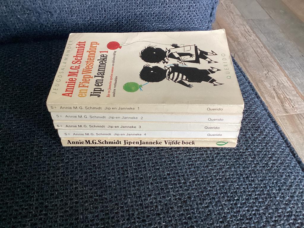 Jip en Janneke 1 t/m 5, Boeken, Gelezen, Annie M.G. Schmidt, Fictie algemeen, Ophalen of Verzenden