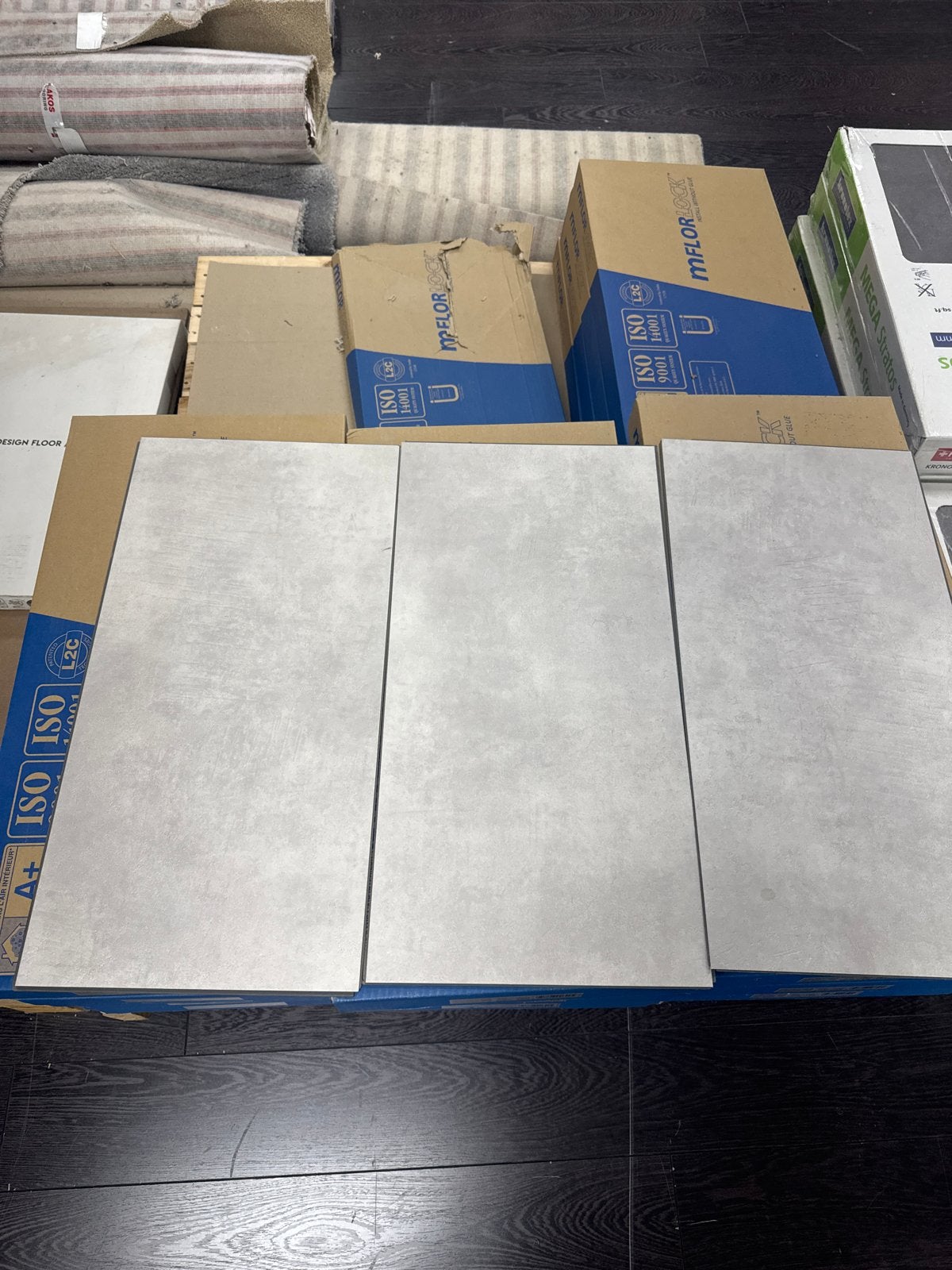 Restpartij klik pvc tegel 40m2 licht creme, Ophalen of Verzenden, Nieuw