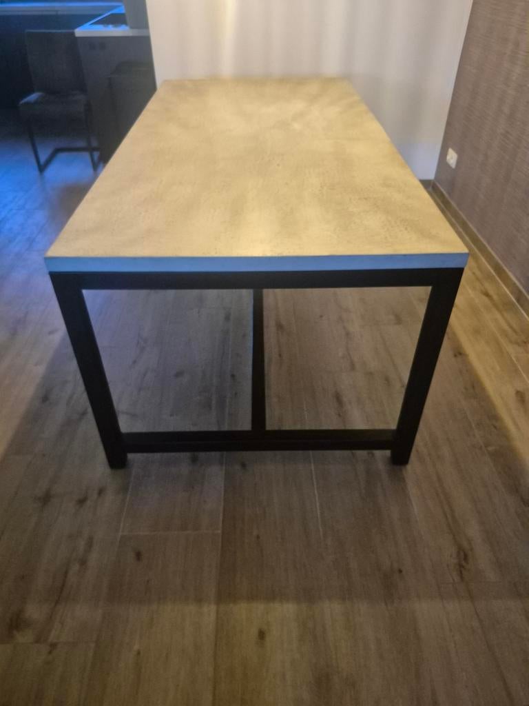 Betonlook Eettafel 100x200cm - Modern Design, Huis en Inrichting, Tafels | Eettafels, Gebruikt, 50 tot 100 cm, 150 tot 200 cm