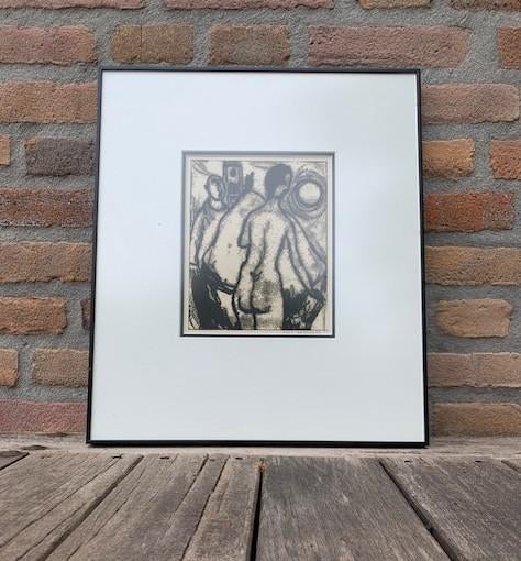 KEES BASTIAANS (Mill 1909-1986 ) Monoprint, Ophalen of Verzenden