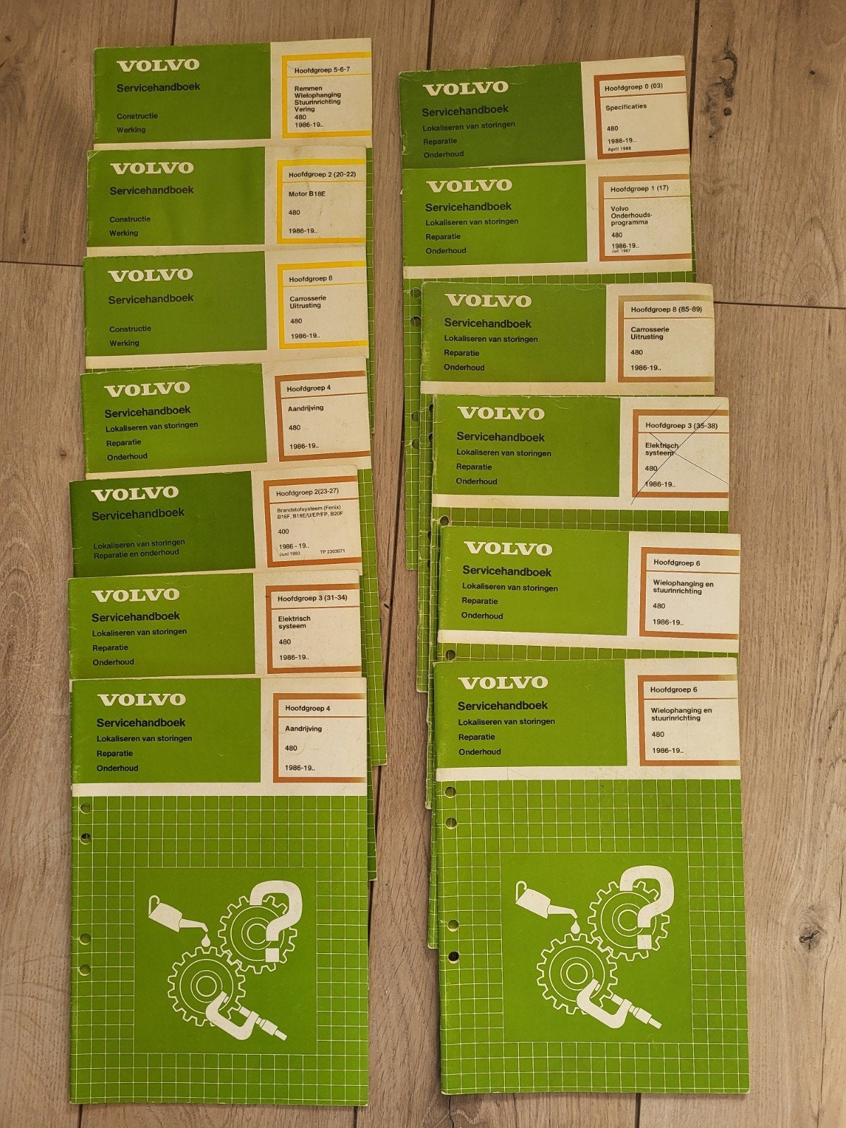 Volvo 480 - 13x Service handboek / werkplaatsboek, Ophalen of Verzenden, Gelezen, Volvo
